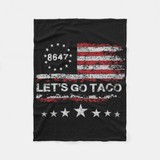 Let's Go Taco 8647 US Flag 86 47 Mannen Vrouwen 2 Fleece Deken