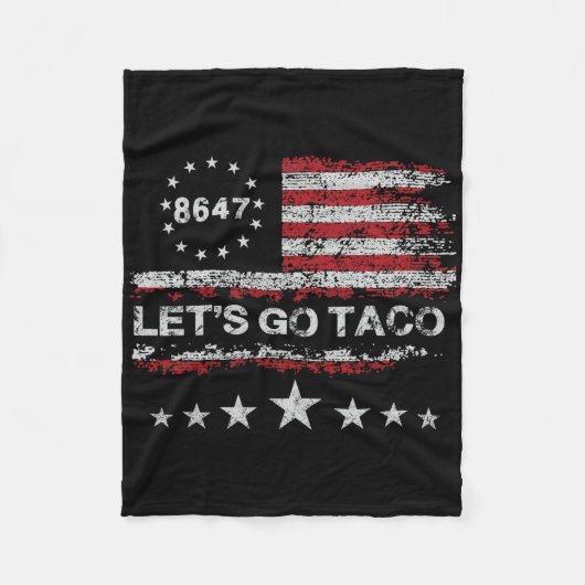 Let's Go Taco 8647 US Flag 86 47 Mannen Vrouwen 2 Fleece Deken (Voorkant)
