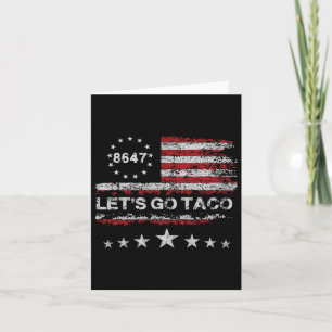 Let's Go Taco 8647 US Flag 86 47 Mannen Vrouwen 2 Kaart