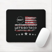 Let's Go Taco 8647 US Flag 86 47 Mannen Vrouwen 2 Muismat (Met muis)