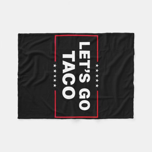 Let's Go Taco For Men Women Funny  Fleece Deken (Voorkant (Horizontaal))
