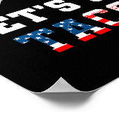 Let's Go Taco Funny 2025 Rood Wit en Blauw Zon Poster (Hoek)