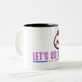 Let's Go Taco Funny Chicken Face - Schattigee Kawa Tweekleurige Koffiemok (Voorkant links)