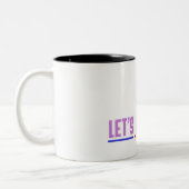 Let's Go Taco Funny Chicken Face - Schattigee Kawa Tweekleurige Koffiemok (Links)