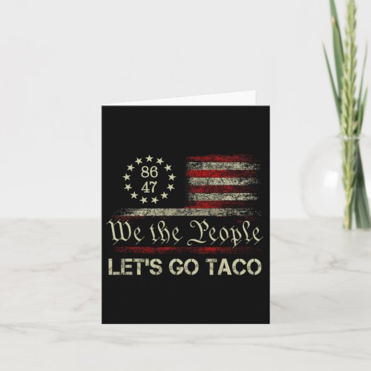 Let's Go Taco Funny Parody Meme 4 Kaart (Voorkant)
