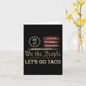 Let's Go Taco Funny Parody Meme 4 Kaart (Gele Bloem)