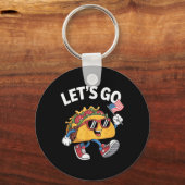 Lets Go Taco Funny Trump Chicken  Sleutelhanger (Voorkant)