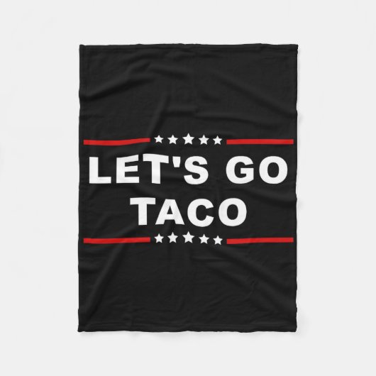 Let's Go Taco - Leuke en speelse voedselexpressie Fleece Deken (Voorkant)