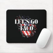 Let's Go Taco Political Style Red White Blue Trade Muismat (Met muis)