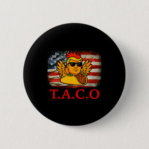 Let's Go Taco Shirt T.a.c.o Funny Trendy Chicken T Ronde Button 5,7 Cm
