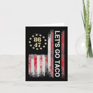 Let's Go Taco Voor Mannen Vrouwen Amerikaanse Vlag Kaart