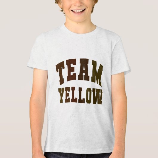 Lets Go Team Yellow Summer Camp War Game School SP Tri-Blend Shirt (Voorkant)
