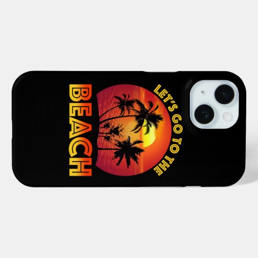 Let's Go To The Beach Case-Mate iPhone Case (Achterkant (horizontaal))