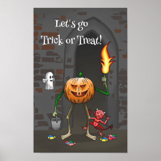 Let's go Trick or Treat with the Pumpkin Poster