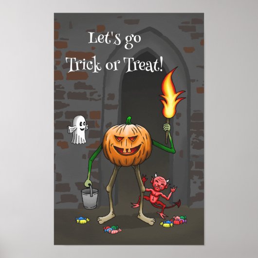 Let's go Trick or Treat with the Pumpkin  Poster (Voorkant)