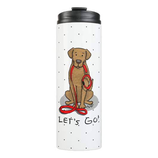 Let's Go! Walk Chesapeake Bay Retriever (dg tan) Thermosbeker (Voorkant)