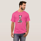 Let's Go! Walk Chinese Crested Dog (hl blk wh 1) T-shirt (Voorkant volledig)