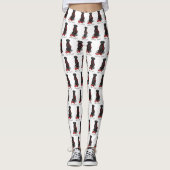 Let's Go! Walk Flat-Coated Retriever Dog (black) Leggings (Voorkant)