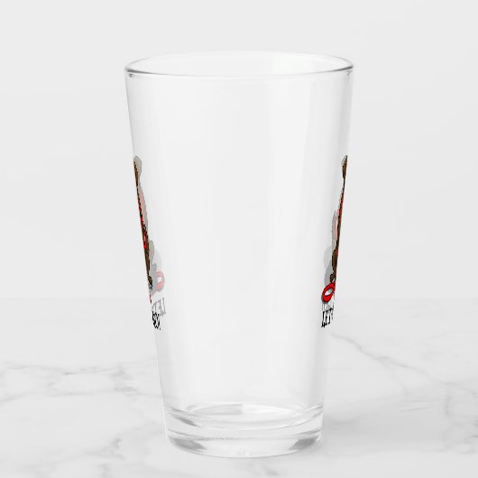 Let's Go! Walk Flat-Coated Retriever Dog (liver) Glas (Rechts)