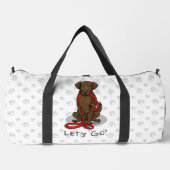 Let's Go! Walk Flat-Coated Retriever Dog (liver) Plunjezak (Voorkant)