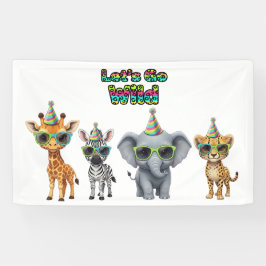 Let's Go Wild, Jungle Animals in Sunglasses Spandoek