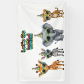Let's Go Wild, Jungle Animals in Sunglasses Spandoek (Verticaal)