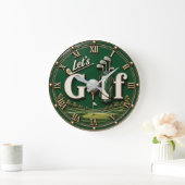 Let's Golf Vintage Golf Lover Gift Grote Klok (Huis)