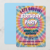Let's Groove Tie Dye Birthday Party Invitation Kaart (Voorkant / Achterkant)