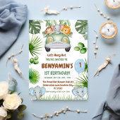  Let's Hang OuT Baby Elephant  First birthday Kaart