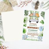  Let's Hang OuT Baby Elephant  First birthday Kaart