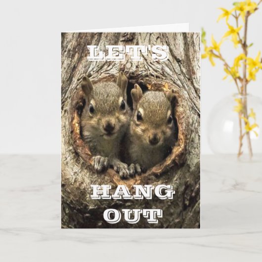 "LET'S HANG OUT" het is ** UW VERJAARDAG ** Kaart (Gele Bloem)