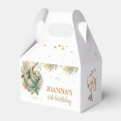 Let's hang out sloth kids birthday bedankdoosjes (Achterkant)