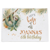 Let's hang out sloth kids birthday groot cadeauzakje (Voorkant)