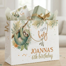 Let's hang out sloth kids birthday groot cadeauzakje