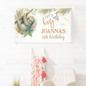 Let's hang out sloth kids birthday spandoek (Insitu)