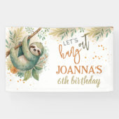 Let's hang out sloth kids birthday spandoek (Horizontaal)