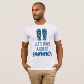 "Let's Have a Great Summer" - Men's Beach Vibes T-shirt (Voorkant volledig)