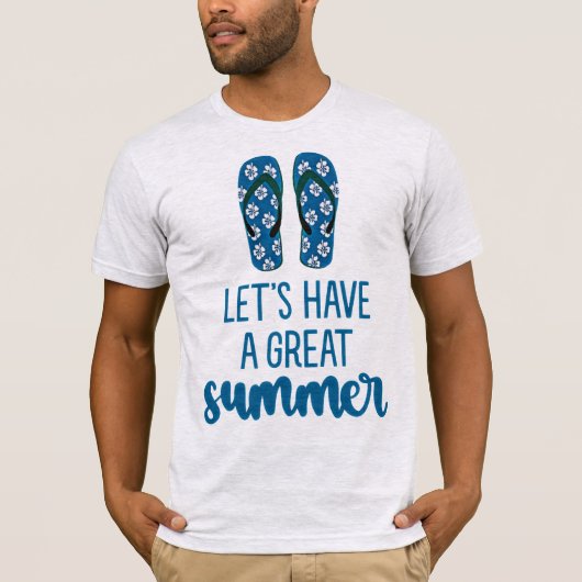 "Let's Have a Great Summer" - Men's Beach Vibes T-shirt (Voorkant)