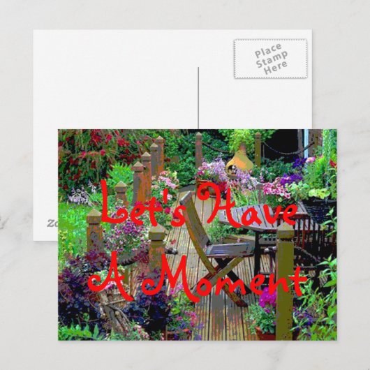 Let's Have A Moment Postcard Briefkaart (Voorkant / Achterkant)