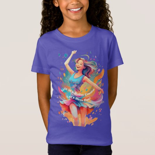 Let's Have Fun,Life a Roller Coaster T-shirt (Voorkant)