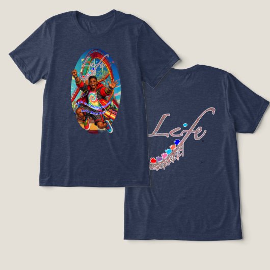 Let's Have Fun! Tri-Blend Shirt (Ontwerp Voorkant & Achterkant)