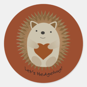 Lets Hedgehug Hegel Ronde Sticker