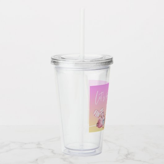 Let's Hit the Court Pickleball 30th Birthday Party Acryl Drinkbeker (Rechts)