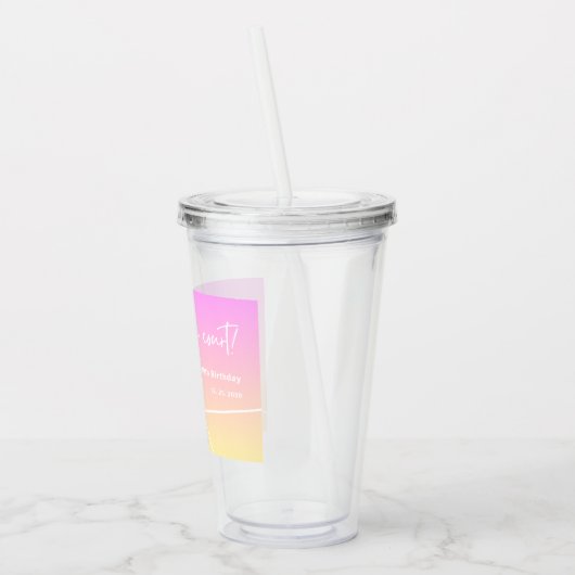 Let's Hit the Court Pickleball 30th Birthday Party Acryl Drinkbeker (Links)