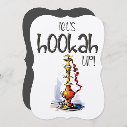 Let's Hookah Up - Flirterig Shisha Woordspel Kaart (Voorkant / Achterkant)