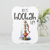 Let's Hookah Up - Flirterig Shisha Woordspel Kaart (Staand voorkant)