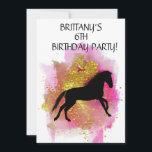 "LET'S HORSE ROND" KIDS BIRTHDAY-INVITATIES KAART<br><div class="desc">"LATEN WE DE KIDS BIRTHDAY PARTIJENUITNODIGINGEN ROND."</div>