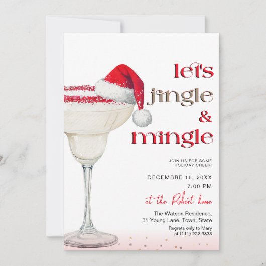 Let's jingle & mingle Holiday party Kaart (Voorkant)