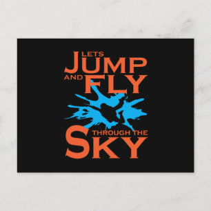 Lets Jump and Fly Skydiver Skydiving Briefkaart