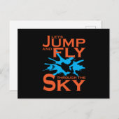 Lets Jump and Fly Skydiver Skydiving Briefkaart (Voorkant / Achterkant)